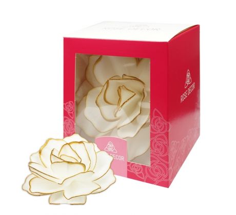 Jedlá oblátková čínska ruža 12,5cm zlatý okraj WA556901