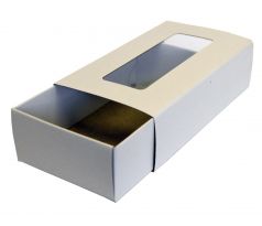Krabička s okienkom 160x90x45mm 25 párov Biela