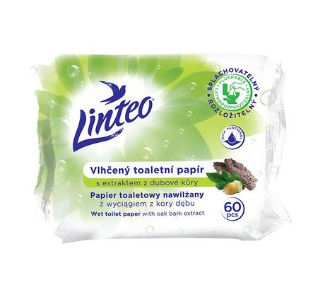 Vlhčený toaletný papier LINTEO SATIN 60ks