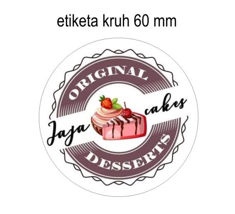 Etiketa okrúhla 6cm (12ks/hárok)