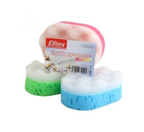Kúpeľová špongia masážna ELITEX 1 ks