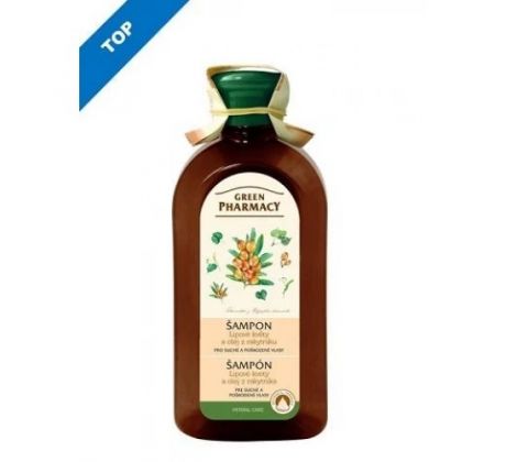 Green Pharmacy šampón pre suché a poškodené vlasy 350 ml - Lipové kvety a olej z rakytníka