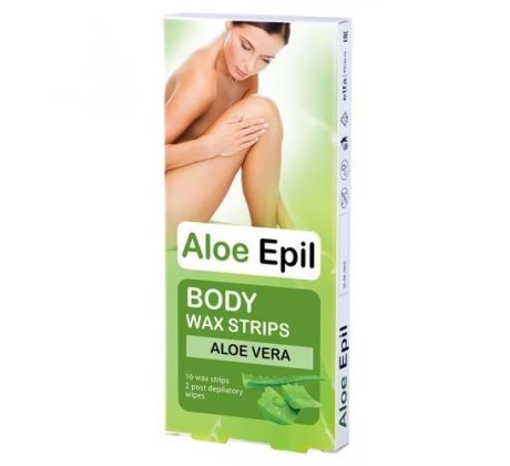 Aloe Epil depilačné voskové pásiky na telo (16ks)