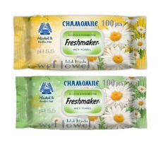 Detské vlhčené obrúsky s klipom Freshmaker Camomile/100ks