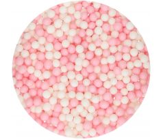 Posyp FunCakes Ružovo-biele perly 60g