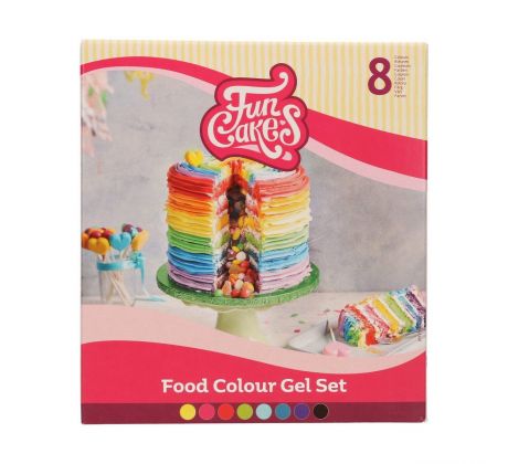 FunCakes sada gélových farieb 8x30g