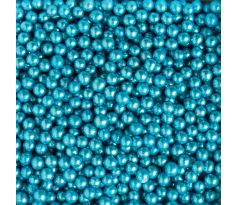 Posyp DECORA modré metalické guličky 100g