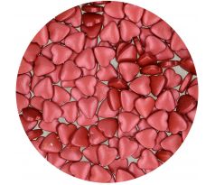 Cukrový posyp FunCakes srdiečka bordové 80g