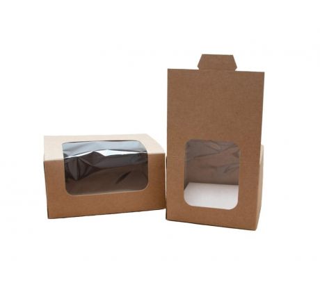 Krabica s okienkom 132x132x66mm KRAFT