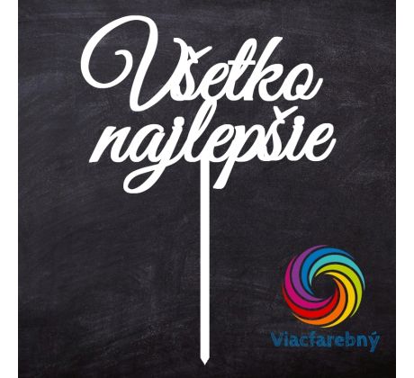 Všetko najlepšie zlatý zápich z biopplastu