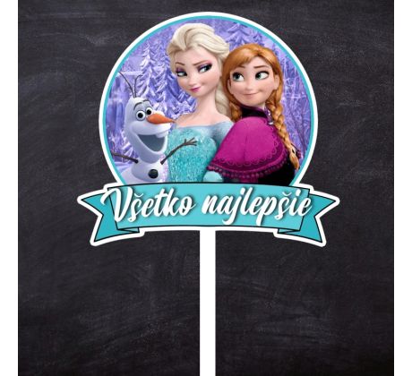 Zápich plastový Všetko najlepšie + frozen