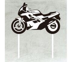 Motorka dvojfarebný zápich z bioplastu