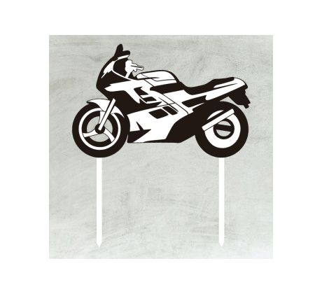 Motorka dvojfarebný zápich z bioplastu