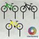 bicykel dvojfarený (orandž+čierna) zápich z bioplastu
