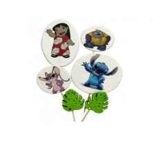 Cukrová dekorácia Lilo & Stitch set zápichov