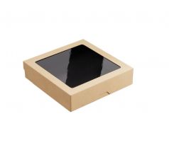 Krabica s okienkom 20x20x4,5cm (KRAFT1500)