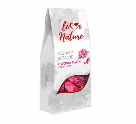 Kvety sušené jedlé pivonka okvetné lístky 10g