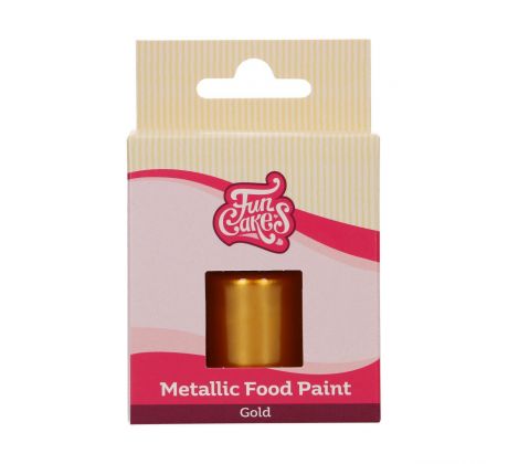 FunCakes Metalická potravinárska farba zlatá 30 ml