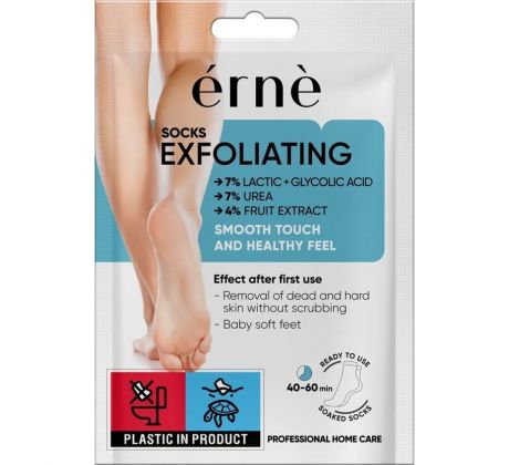 ERNErné Exfoliačné PONOŽKY na odstránenie zhrubnutej kože na chodidlách 1 pár