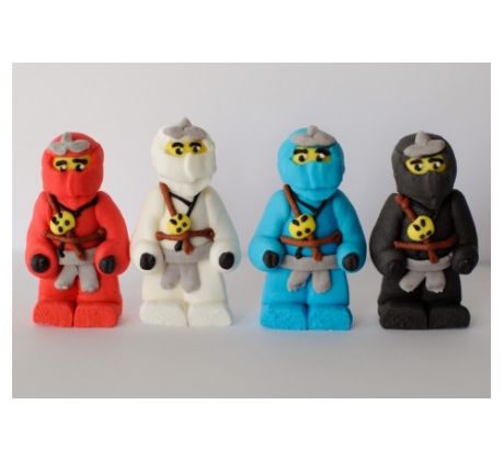Cukrová dekorácia Ninja Go 4ks