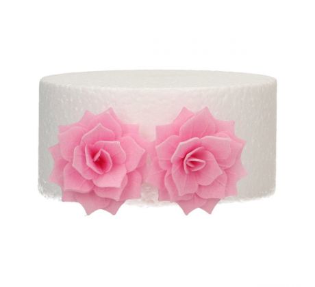 Jedlé oblátkové kvietky FunCakes Deluxe Rose Rosalia Pink 15ks