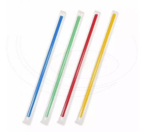 Slamky plastové farebné 250x8mm 150ks - hygienicky balené