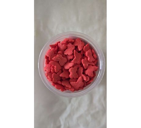 Cukrová posýpka červené motýliky 15g