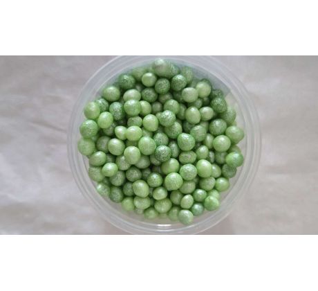 Cukrová posýpka zelené perly cca4mm 15g