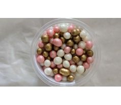 Cukrová posýpka ružový mix perly 4-6mm 15g