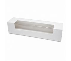 Krabica s okienkom 200x45x45mm biela na makrónky