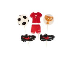 Cukrová dekorácia Futbalisti set zápichov