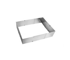 Forma tortová nastaviteľná bez dna 20x20cm-37x37cm/10cm