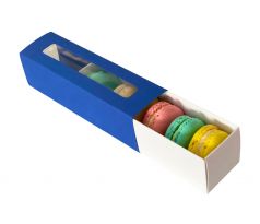 Krabička na makrónky s okienkom 170x45x45mm FAREBNÁ