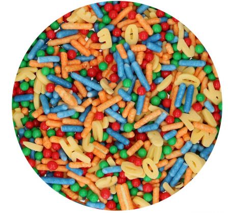 FunCakes Cukrový posyp FunCakes Sprinkle Medley - Alphabet 65g