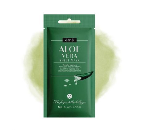 ERNE Pleťová maska textilná ALOE VERA regeneračná a upokojujúca 1 ks / 22 ml