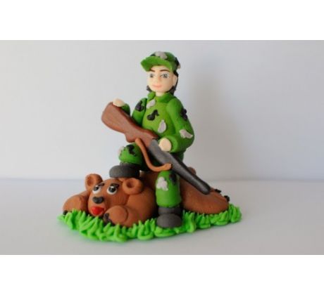 Cukrová dekorácia Poľovník