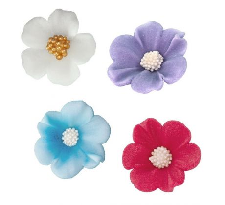 Cukrová dekorácia jemný kvietok Petúnia 5ks