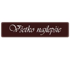 Čokoládová dekorácia Všetko najlepšie 12ks tmavá