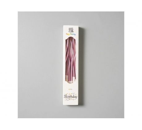 Tortové sviečky zakrútené metalické 6ks