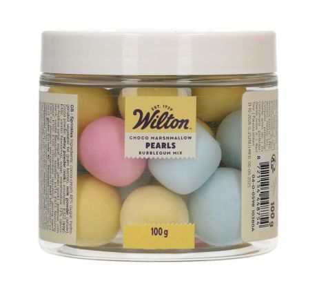 Čokoládové guličky Wilton choco pearls marshmallow Bubblegum mix 100g