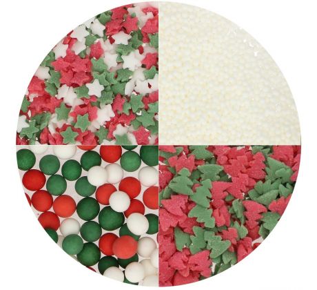 Cukrová dekorácia Wilton 4v1 tradičná vianočná 105g