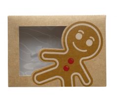 Krabica s okienkom 26x19x5cm PERNÍK vianočná