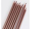 Extra vysoké sviečky Rosegold 16,5 cm balenie/16 ks