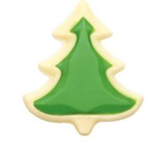 Čokoládová dekorácia Vianoce stromček 38 x 42 mm