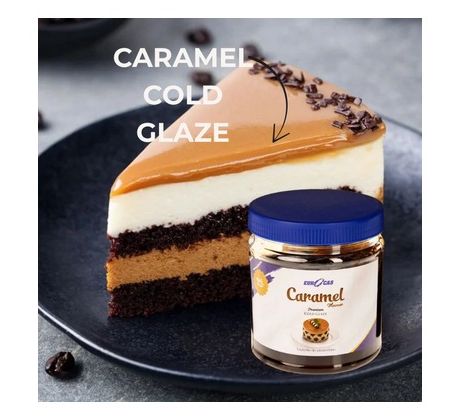 Glazúra COLD GLAZE Caramel 1kg (zrkadlová poleva)