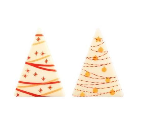 Čokoládová vianočná dekorácia Červené Vianoce 252ks