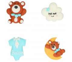 Wilton Cukrové dekorácie Baby Biss modrá sada/8ks