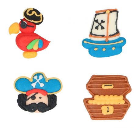 Sada cukrových dekorácií Wilton Piráti a papagáje/8 ks