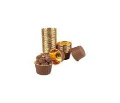 Cukrárenske košíčky samonosné 50x40mm/100ks ZLATOHNEDÉ