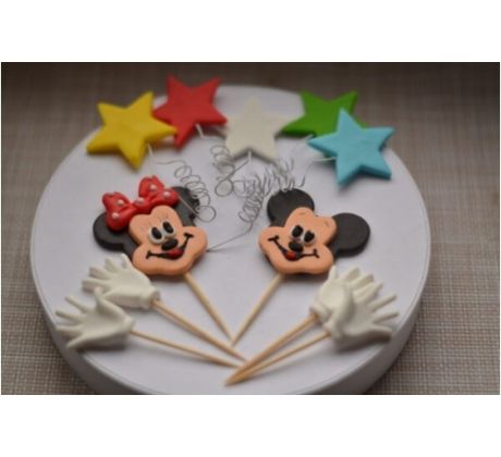 Cukrová dekorácia set Minnie+Mickey zápich